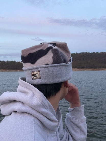 reversible fleece beanie