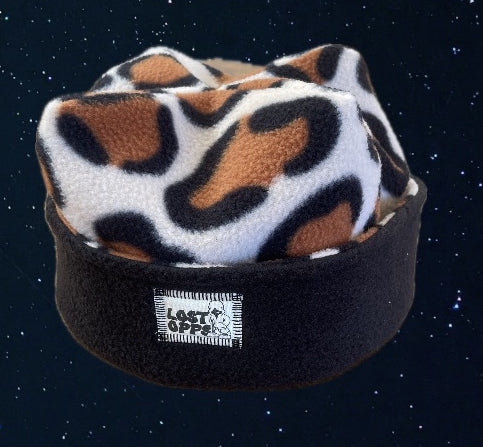reversible fleece beanie