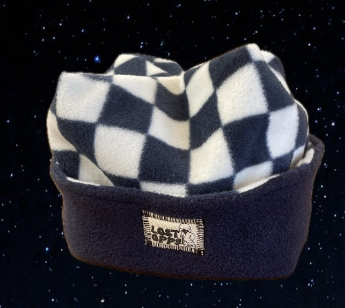 reversible fleece beanie