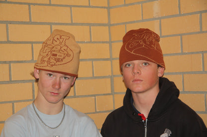 skull cap beanie reversible
