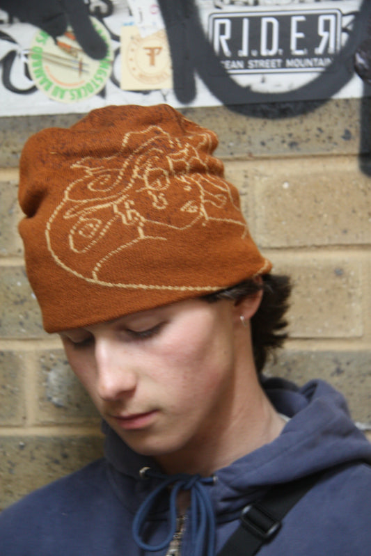 skull cap beanie reversible